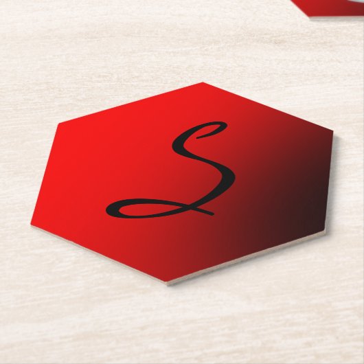 Stark rotes Monogramm Beruflich Untersetzer (angewinkelt)