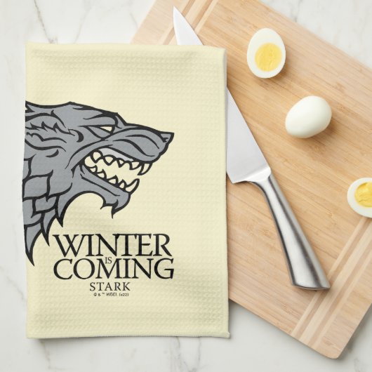 Stark Sigil - der Winter kommt Geschirrtuch (Viertel Falte)