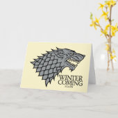 Stark Sigil - der Winter kommt Karte (Gelbe Blume)