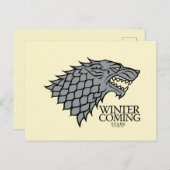 Stark Sigil - der Winter kommt Postkarte (Vorne/Hinten)