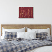 Stark Trees Deep Red Leinwanddruck (Insitu (Schlafzimmer))