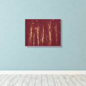 Stark Trees Deep Red Leinwanddruck (Insitu (Holzboden))
