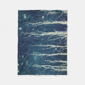 Stark Trees Stars Natur Aquamarin Blue Fleecedecke (Vorderseite)
