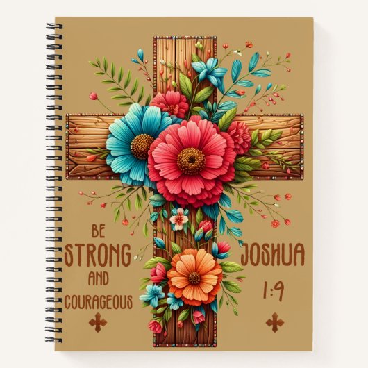 Stark und Mutig Josua 1,9 | Christlich  Notizblock (Vorderseite)
