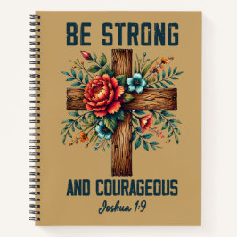 Stark und Mutig Josua 1:9 | Christlich Notizblock