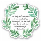 stark und mutig sein aufkleber (Vorderseite)