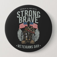 Stark und tapfer Veteranen Day USA Flag