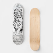 Stark weiße Tiger-Skateboard Skateboard (Vorderseite)