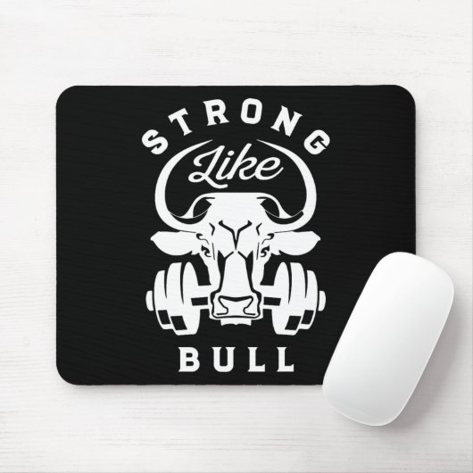 stark wie eine Bull Power Hub Bodybuilding 7 Mousepad (Mit Mouse)