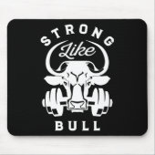 stark wie eine Bull Power Hub Bodybuilding 7 Mousepad (Vorne)