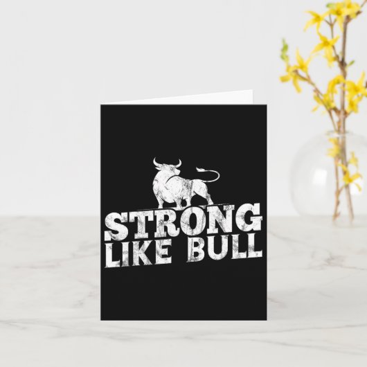 stark wie eine Bull Powerlift-Bodybuilding 10 Karte (Gelbe Blume)