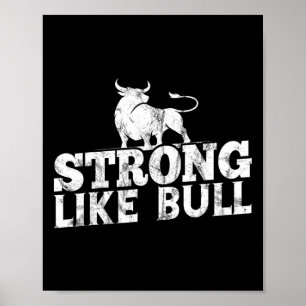 stark wie eine Bull Powerlift-Bodybuilding 10 Poster