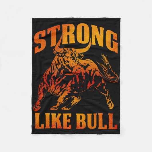 stark wie eine Bull Powerlift-Bodybuilding 11 Fleecedecke (Vorderseite)