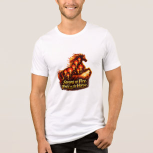 Stark wie Feuer, frei wie das Pferd Laternen Kunst Tri-Blend Shirt
