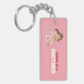 Stark wie Mutter - Mama Blumenkohl Schlüsselanhäng Schlüsselanhänger (Vorderseite links)