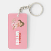 Stark wie Mutter - Mama Blumenkohl Schlüsselanhäng Schlüsselanhänger (Rückseite)