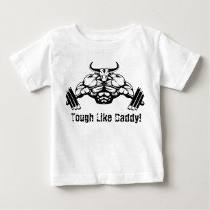 Stark wie Vatiweightlifting-Baby-Shirt Baby T-shirt