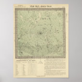 Starkarte der Nordpolarregion Poster (Vorne)