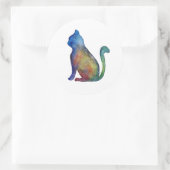 Starkatze Klassischer Rundaufkleber, glänzend Runder Aufkleber (Tasche)