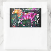 Stärke Abstraktes whimsical Horse Rechteckiger Aufkleber (Tasche)