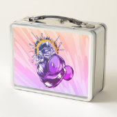 Starke Affenpumpen Muskeln Metall Brotdose (Rückseite)