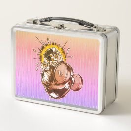 Starke Affenpumpen Muskeln Metall Brotdose