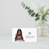 Starke Afro Black Woman Empowerment Kunst Visitenkarte (Stehend Vorderseite)