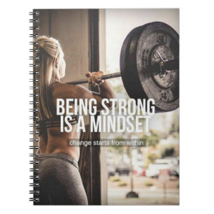Starke Arbeit ist ein Mindset - Women's Gym Workou Notizblock