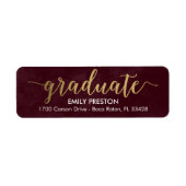 Starke, bearbeitbare Abschluss-Beschriftung (Vorne)