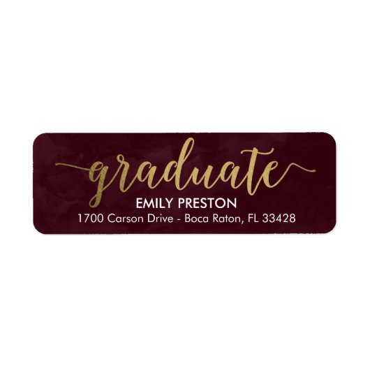 Starke, bearbeitbare Abschluss-Beschriftung (Vorne)