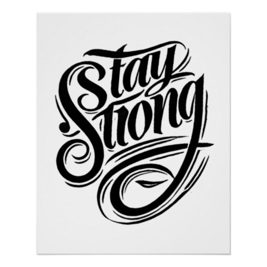 Stärke beginnt innerhalb Bleibe starken Posters Poster (Vorderseite)