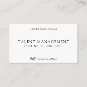 Starke Berufliche Schwarz/Weiß-Visitenkarte Visitenkarte