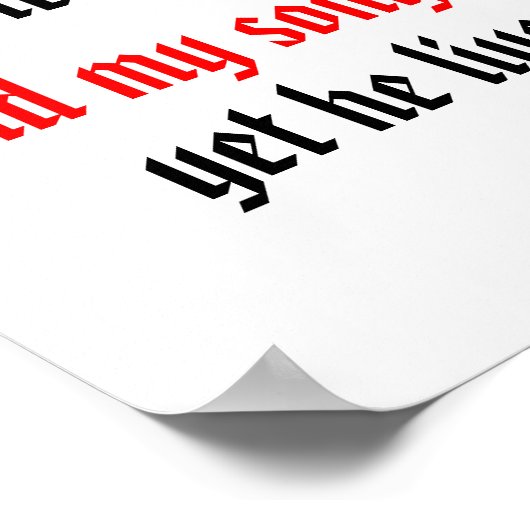 Stärke - biblisches Plakat (Ecke)