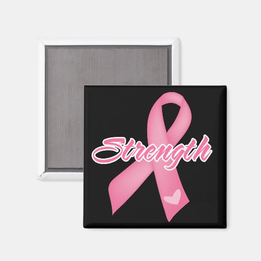 Stärke - Brustkrebs Magnet (Vorderseite/Rückseite)
