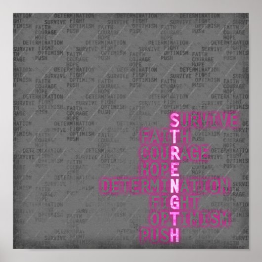 Stärke, Brustkrebs Poster (Vorne)