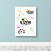 Starke Canvas Print Hero Bicycle Car Flugzeug Leinwanddruck (Insitu (Holzboden))