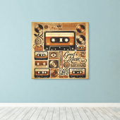 Starke Canvas Print - Retro Cassette Design wi Leinwanddruck (Insitu (Holzboden))