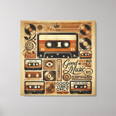Starke Canvas Print - Retro Cassette Design wi Leinwanddruck (Vorderseite)