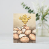 Starke-Chick-Karte Postkarte (Stehend Vorderseite)