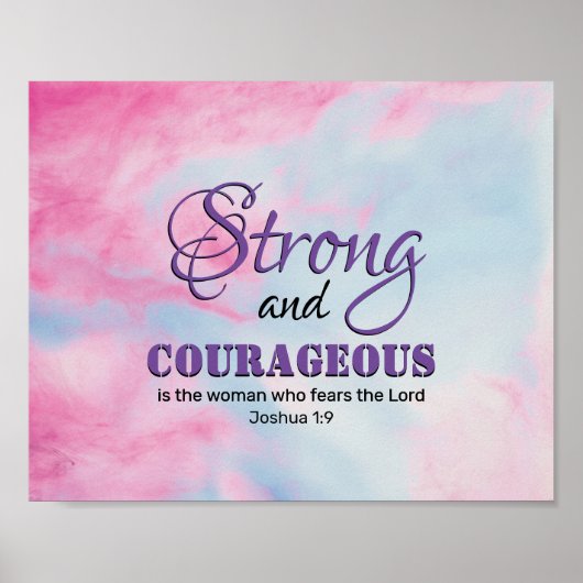 STARKE COURAGEOUS FRAU Inspiration Christlich Poster (Vorne)