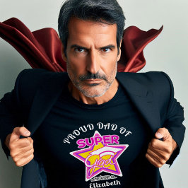 STARKE DAD DES Super-Grad-rosa-On-dunkelbearbeitba T-Shirt