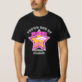 STARKE DAD DES Super-Grad-rosa-On-dunkelbearbeitba T-Shirt (Vorderseite)