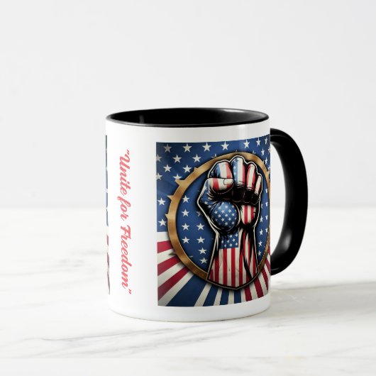 "Stärke der Einheit" Tasse (VorderseiteRechts)