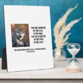 Stärke des Packs ist das Wolf-Kipling-Zitat Fotoplatte (Seite)