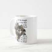 Stärke des Wolf Inspirational Family Packs Kaffeetasse (Vorderseite Links)