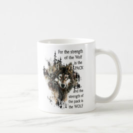 Stärke des Wolf Inspirational Family Packs Kaffeetasse