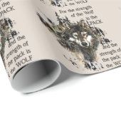 Stärke des Wolfs ist das Angebot von Wasserfarben  Geschenkpapier (Rolleneckpunkt)