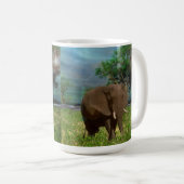 "Stärke: Die Weide des Bull Elephant" Kaffeetasse (VorderseiteRechts)