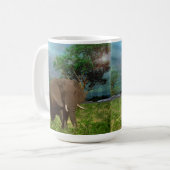 "Stärke: Die Weide des Bull Elephant" Kaffeetasse (Vorderseite Links)