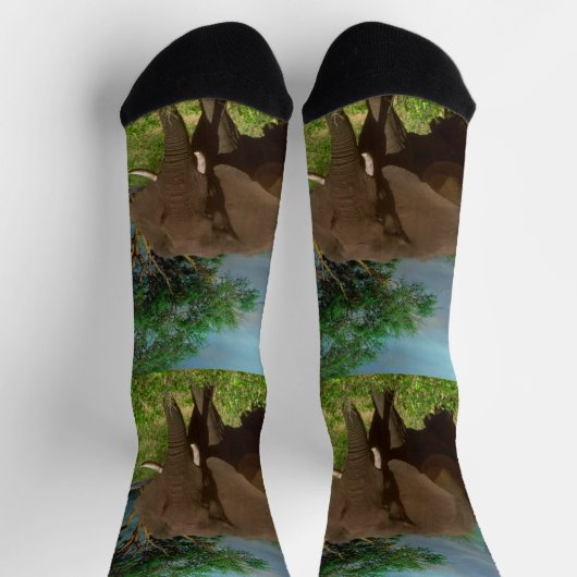"Stärke: Die Weide des Bull Elephant" Socken (Oben)